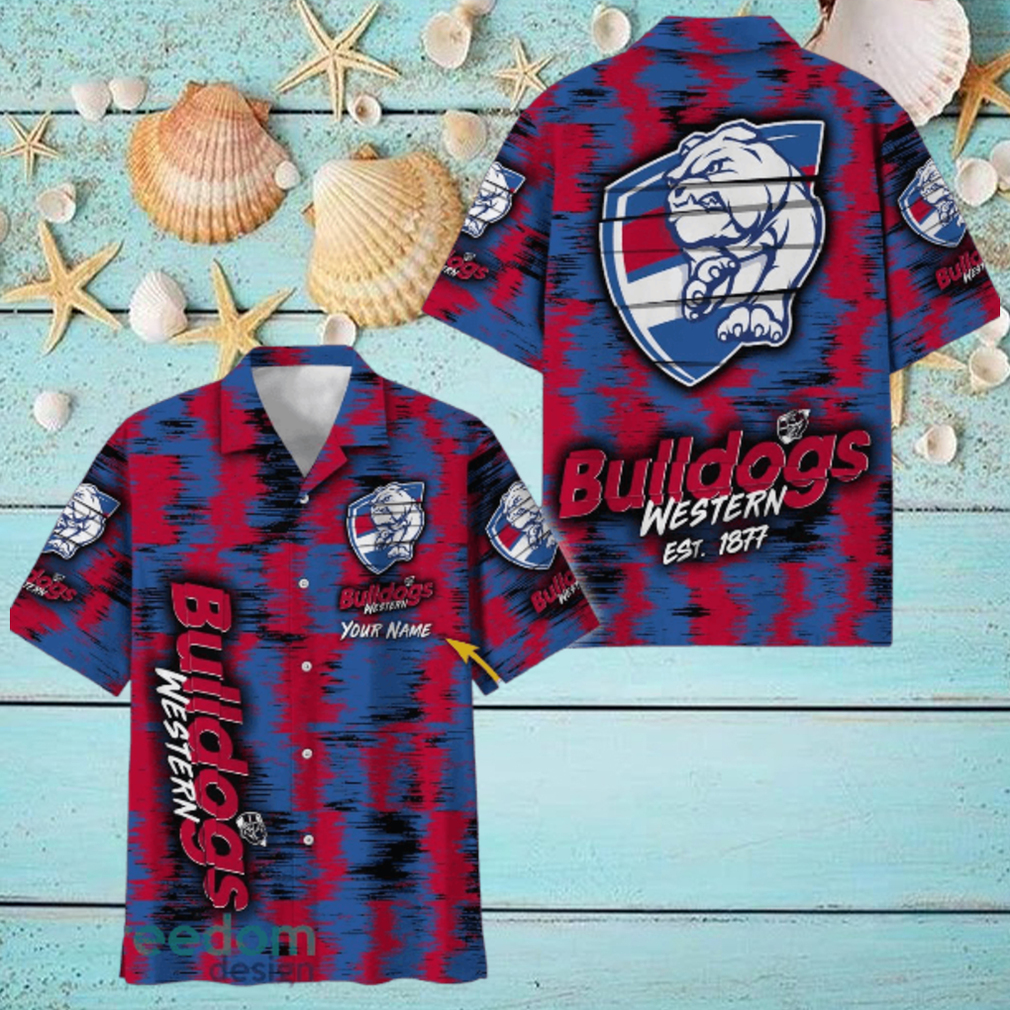 Western Bulldogs AFL Hawaiian Shirt Trending Design Custom Name