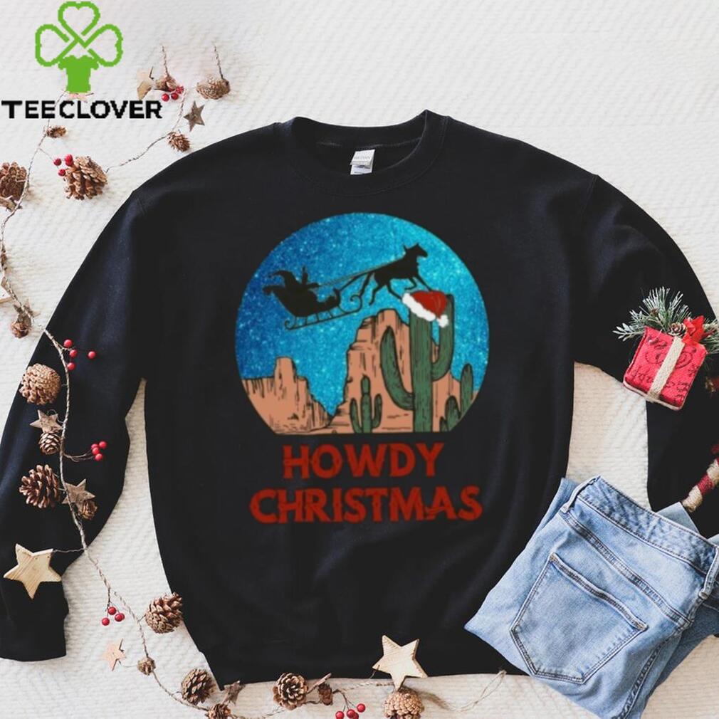 Western Cowboy Santa Howdy Christmas Matching Family T Shirt Western Cowboy Santa Howdy Christmas Matching Family T Shirt