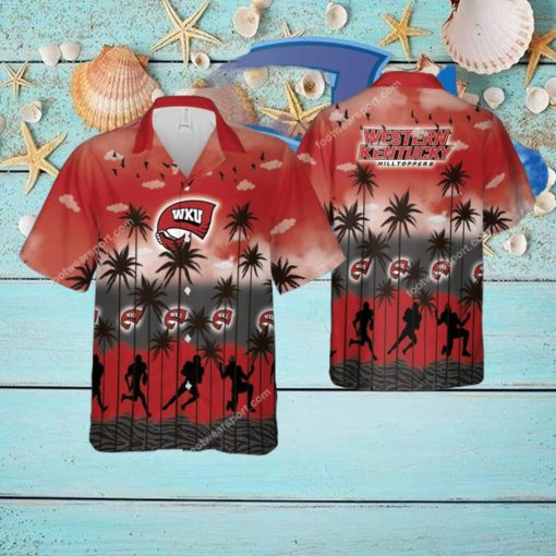 Western Kentucky Hilltoppers AOP Hawaiian Shirt Pattern Coconut Tree Gift Summer