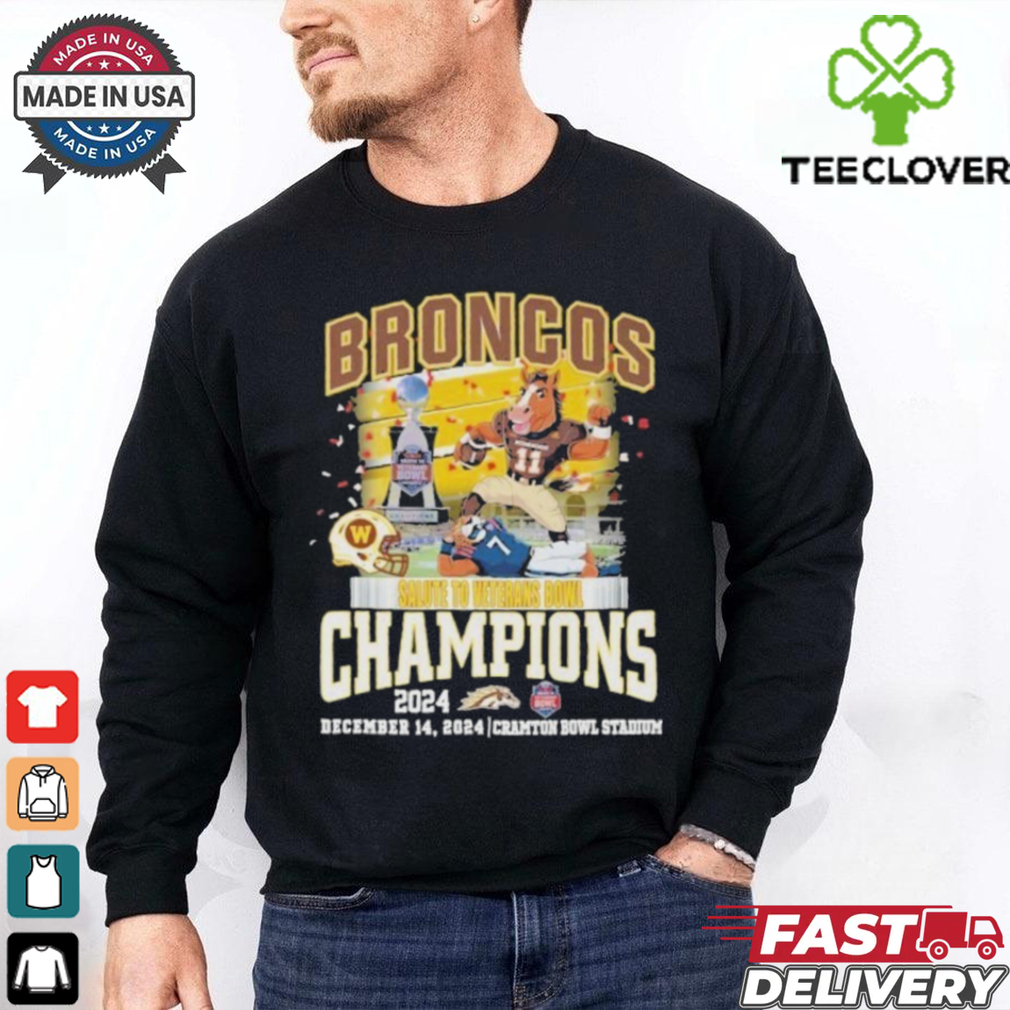 Western Michigan Broncos Football Salute To Veterans Bowl Champions 2024 Shirt Western Michigan Broncos Football Salute To Veterans Bowl Champions 2024 Shirt