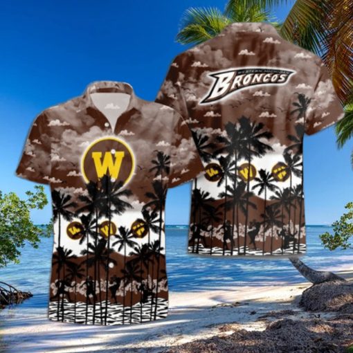 Western Michigan Broncos Palms Tree Hawaiian Shirt