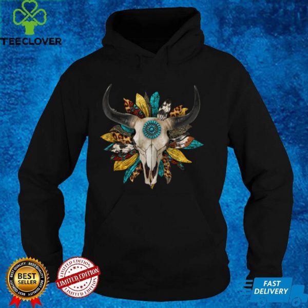 Western Serape Sunflower Cow Bull Skull Cowgirl Rodeo Girl T Shirt