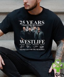 Westlife 25 Years 1998 2023 Thanks For The Memories Merch, Westlife Tour 2023 Signatures T Shirt