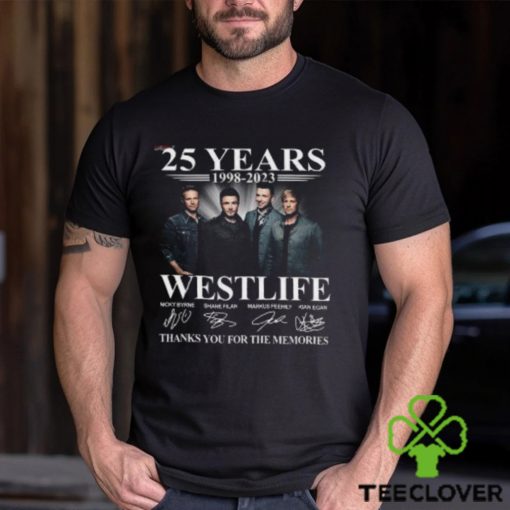 Westlife 25 Years 1998 2023 Thanks For The Memories Merch, Westlife Tour 2023 Signatures T Shirt