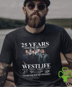Westlife 25 Years 1998 2023 Thanks For The Memories Merch, Westlife Tour 2023 Signatures T Shirt