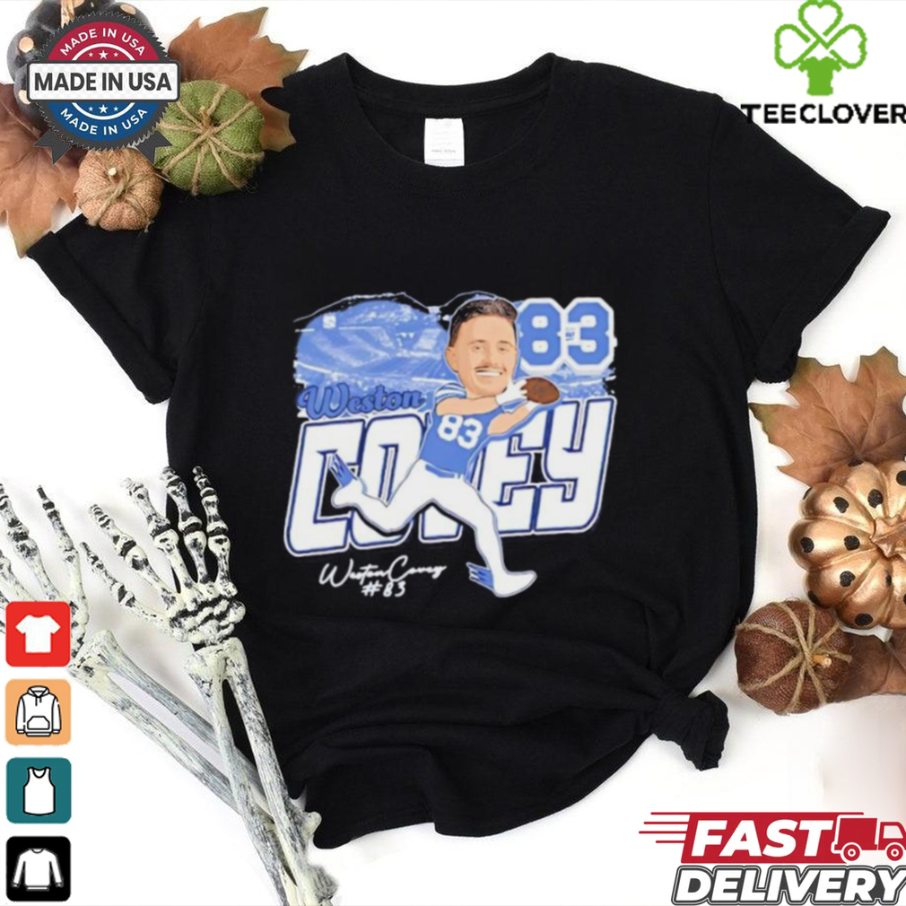 Weston Covey BYU Cougars football cartoon shirt Weston Covey BYU Cougars football cartoon shirt