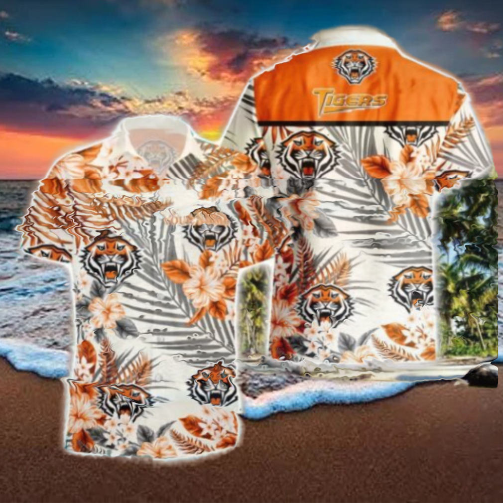 Wests Tigers NRL Combo Hawaiian Shirt And Shorts Personalized Gift Tropical Flower For Fans Wests Tigers NRL Combo Hawaiian Shirt And Shorts Personalized Gift Tropical Flower For Fans