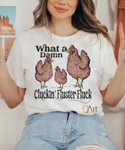 What A Damn Cluckin Fluster Fluck Christmas Lights Shirt