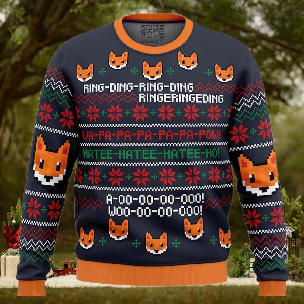 What Does the Fox Say Christmas Sweater, Funny Holiday Sweater, Meme Christmas Sweater What Does the Fox Say Christmas Sweater, Funny Holiday Sweater, Meme Christmas Sweater