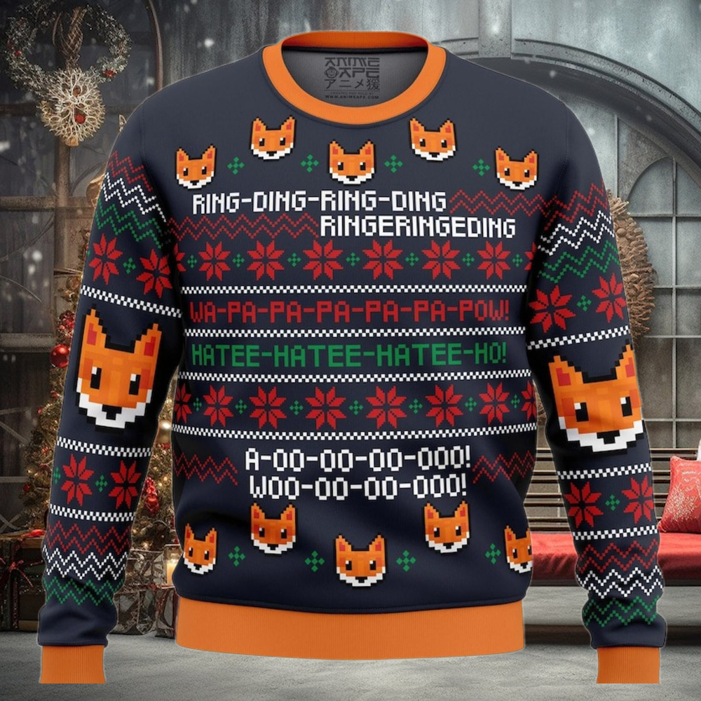What Does the Fox Say Christmas Sweater, Funny Holiday Sweater, Meme Christmas Sweater What Does the Fox Say Christmas Sweater, Funny Holiday Sweater, Meme Christmas Sweater