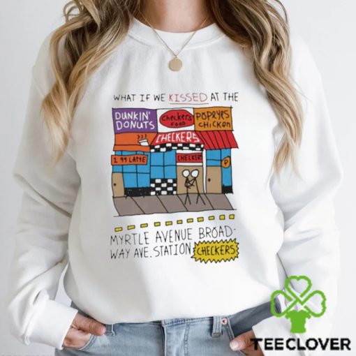 What If We Kissed At The Myrtle Avenue Broadway Ave Station Checkers T Shirt