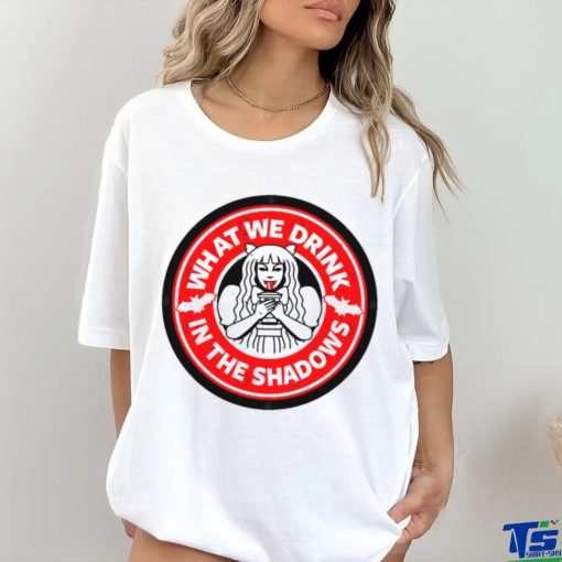 What We Drink In The Shadows Cool Spooky Vampire TV Series Meme Sticker shirt