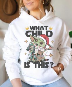 What child is this Yoda Santa hat Christmas lights hoodie, sweater, longsleeve, shirt v-neck, t-shirt