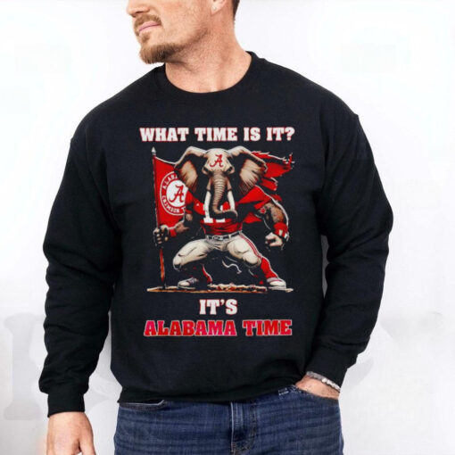 What time is it it’s Alabama Crimson Tide time hoodie, sweater, longsleeve, shirt v-neck, t-shirt