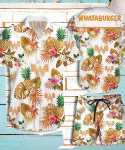 Whataburger Tropical Flower Aloha Hawaiian Shirt, Short Unique Gift