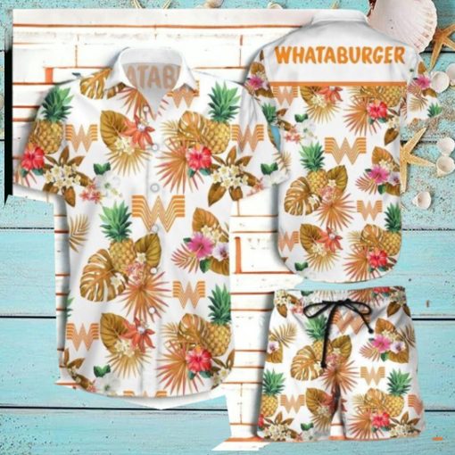 Whataburger Tropical Flower Aloha Hawaiian Shirt, Short Unique Gift