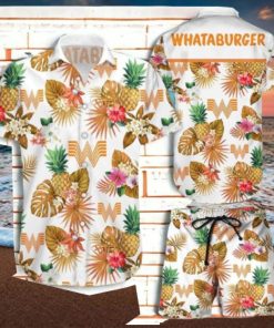 Whataburger Tropical Flower Aloha Hawaiian Shirt, Short Unique Gift