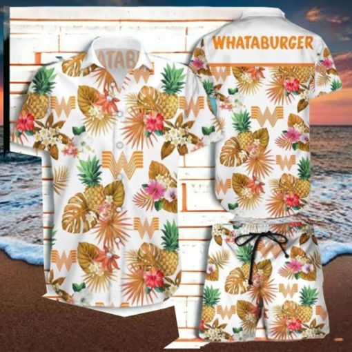 Whataburger Tropical Flower Aloha Hawaiian Shirt, Short Unique Gift