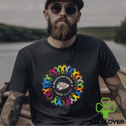 Whatever Color Cancer Sucks NFL Kansas City Chiefs 2023 Shirt