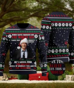 When Santa Squeezes His Fat White As Down 3D Comedy Ugly Christmas Sweater