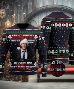 When Santa Squeezes His Fat White As Down 3D Comedy Ugly Christmas Sweater