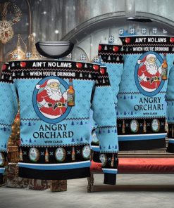 When Youre Drinking Angry Orchard With Santa Claus Ugly Sweater 3D