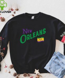 Where I'm From Adult New Orleans Black Script Flag T Shirt