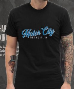 Where I'm From Detroit Motor City Script Black T Shirt