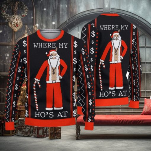 Where My Ho’s At Santa Ugly Sweater