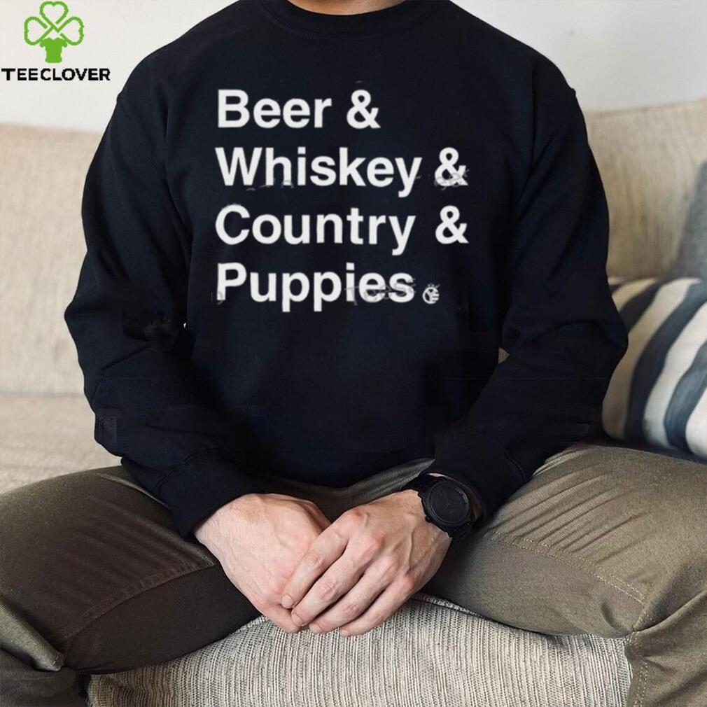 Whiskey Riff Shop Beer Whiskey Country Puppies Shirt Whiskey Riff Shop Beer Whiskey Country Puppies Shirt