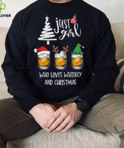 Whiskey Santa Hat Merry Xmas – Just a girl who loves whiskey and christmas Shirt