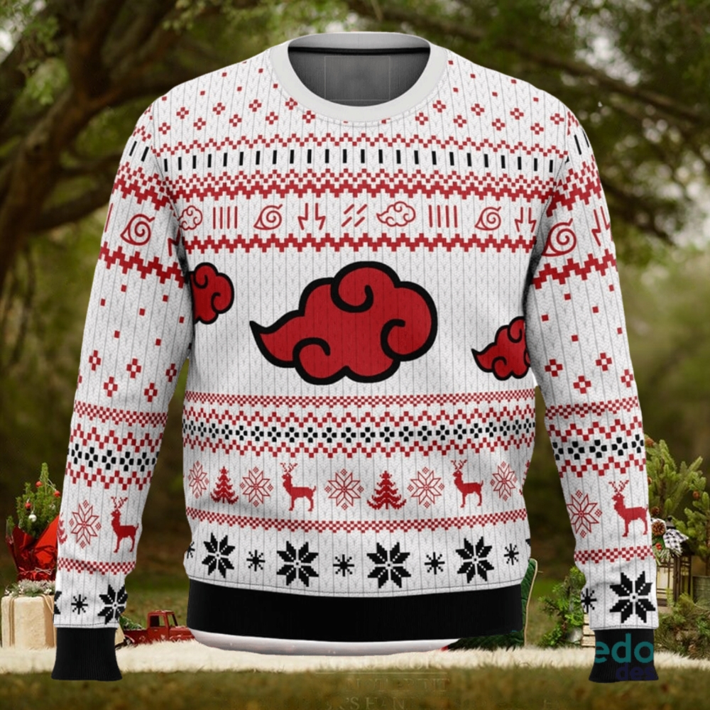 White Christmas Akatsuki 3D Ugly Christmas Sweater Unisex Christmas Sweater For Men And Women White Christmas Akatsuki 3D Ugly Christmas Sweater Unisex Christmas Sweater For Men And Women