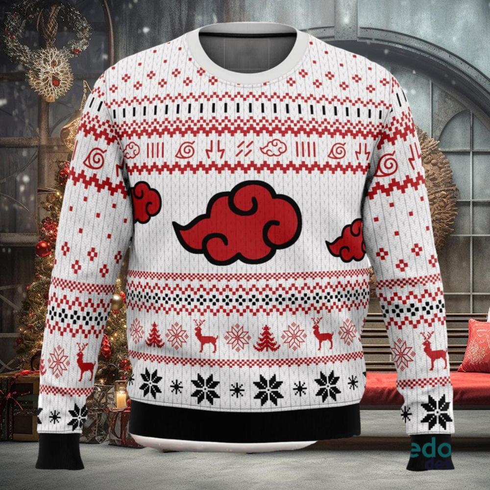 White Christmas Akatsuki 3D Ugly Christmas Sweater Unisex Christmas Sweater For Men And Women White Christmas Akatsuki 3D Ugly Christmas Sweater Unisex Christmas Sweater For Men And Women