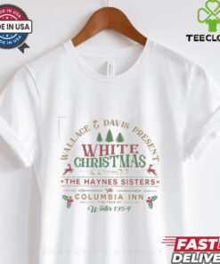 White Christmas Sweatshirt, Columbia Inn Pine Tree Vermont Christmas Shirt