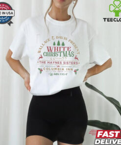 White Christmas Sweatshirt, Columbia Inn Pine Tree Vermont Christmas Shirt