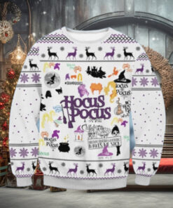 White Make Me Sick Hocus Pocus Ugly Christmas Sweater