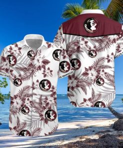 White NCAA Florida State Seminoles Hawaiian Shirt Practical Beach Gift For Him