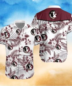 White NCAA Florida State Seminoles Hawaiian Shirt Practical Beach Gift For Him