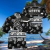 White Sox Pride Black Floral Tropical Hawaiian Shirt