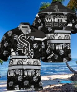 White Sox Pride Black Floral Tropical Hawaiian Shirt