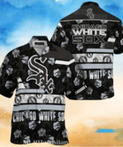 White Sox Pride Black Floral Tropical Hawaiian Shirt