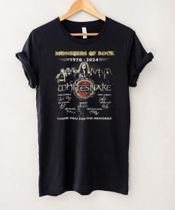 Whitesnake Monsters Of Rock 1978 2024 Signatures Thank You Signatures Shirt