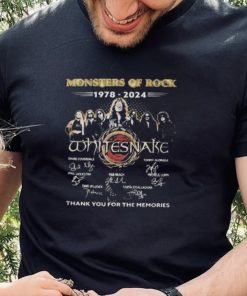 Whitesnake Monsters Of Rock 1978 2024 Signatures Thank You Signatures Shirt