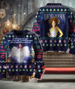 Whitney Houston I Will Always Love You Christmas Sweater Chirstmas Gifts 2024 Xmas For Family And Friends Ugly Sweater