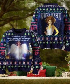 Whitney Houston I Will Always Love You Christmas Sweater Chirstmas Gifts 2024 Xmas For Family And Friends Ugly Sweater