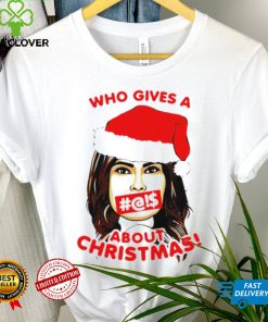 Who gives a about Christmas Santa girl shirt