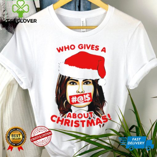 Who gives a about Christmas Santa girl hoodie, sweater, longsleeve, shirt v-neck, t-shirt