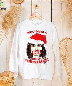 Who gives a about Christmas Santa girl hoodie, sweater, longsleeve, shirt v-neck, t-shirt