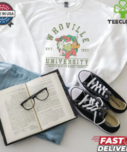 Whoville University Vintage Style Sweatshirt, Classic Whoville Holiday Shirt