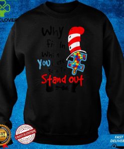 Why Fit In Autism Awareness Doctor Teacher Hat Cat Book T Shirt 2 Why Fit In Autism Awareness Doctor Teacher Hat Cat Book T Shirt